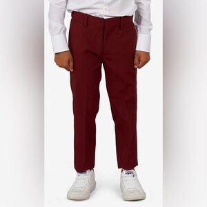 OppoSuits Blazing Burgundy Solid Pants Size 4Y NWOT